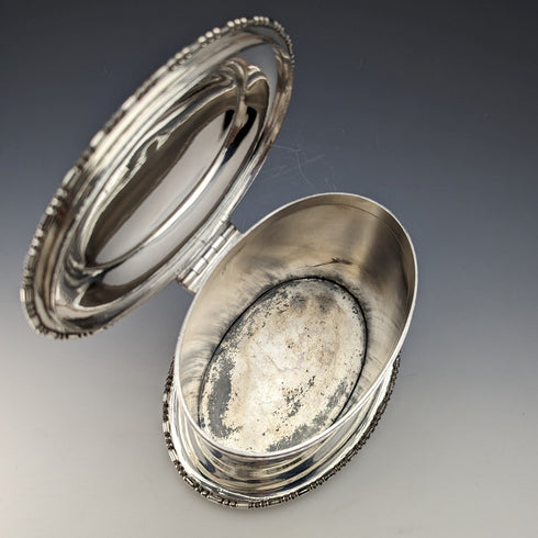 約 1905 年英國古董鍍銀餅乾桶阿特金兄弟